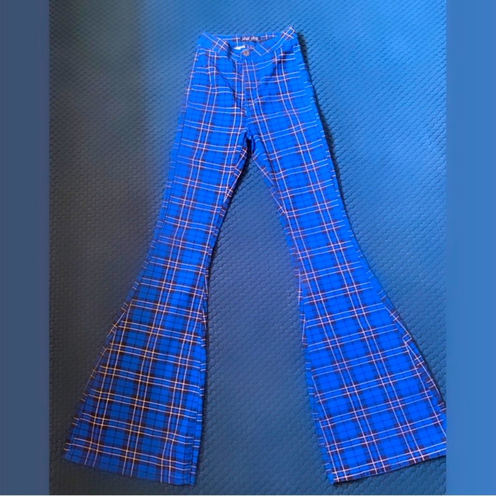 Women’s Plaid High Waisted Jeans